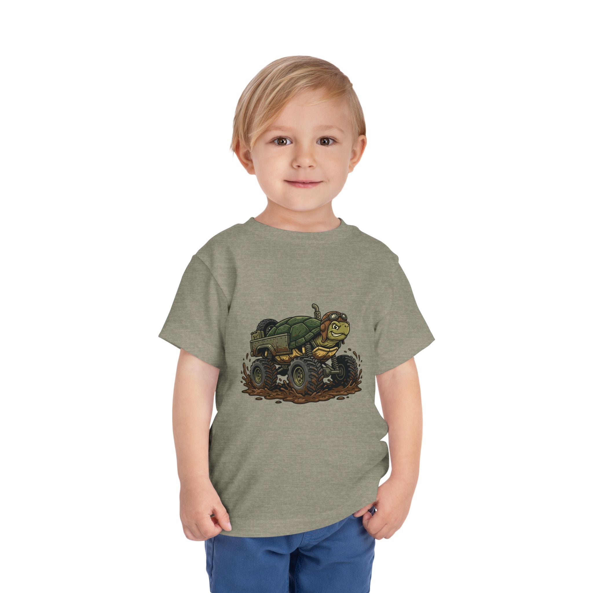 Toddler Tee — 'Turtle Man Mud King' Mud Truck Graphic