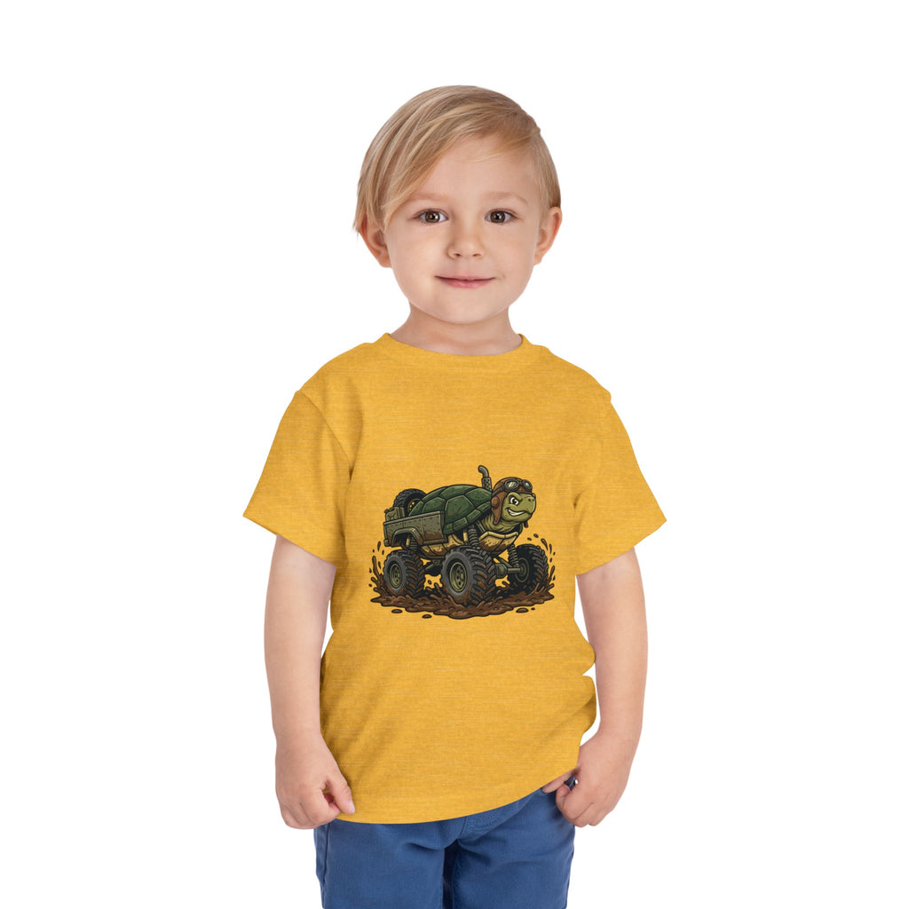 Toddler Tee — 'Turtle Man Mud King' Mud Truck Graphic