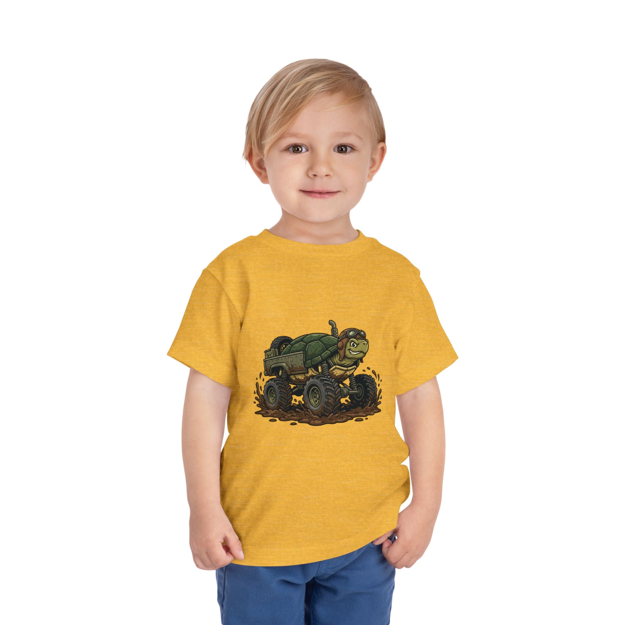 Toddler Tee — 'Turtle Man Mud King' Mud Truck Graphic
