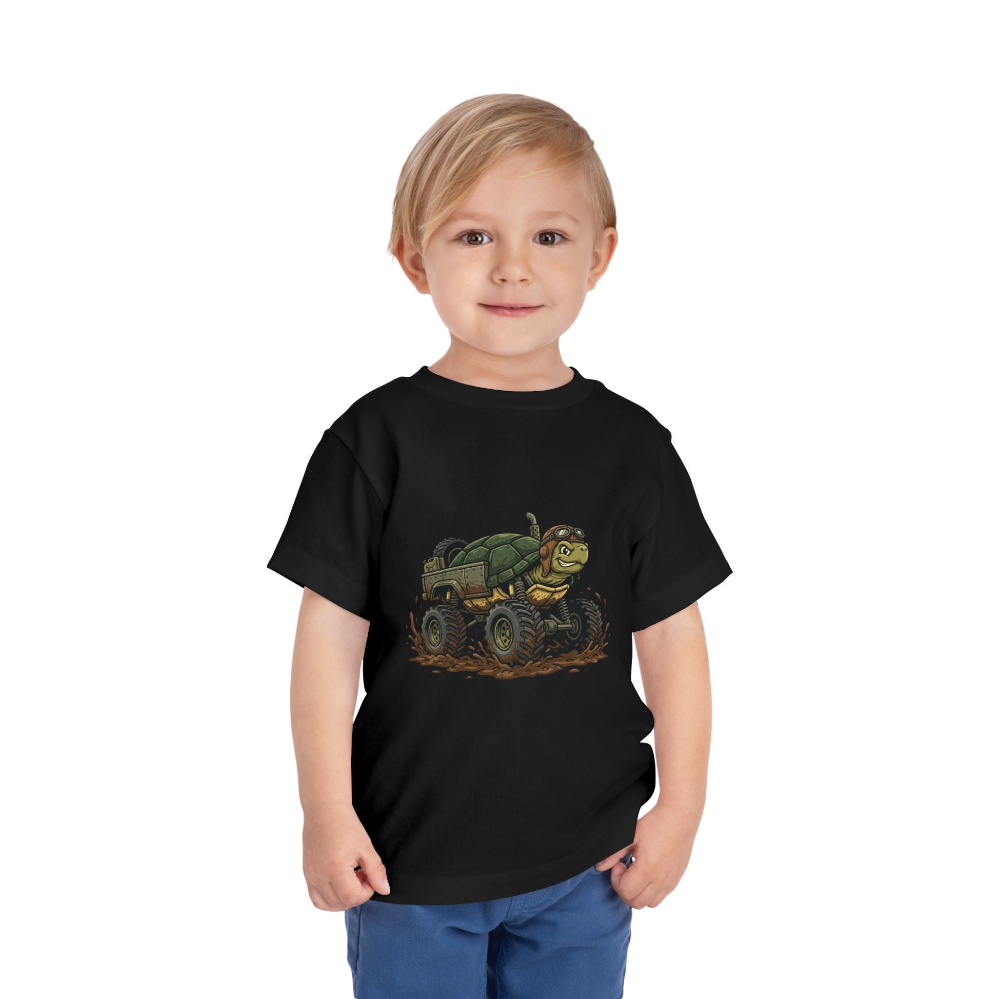 Toddler Tee — 'Turtle Man Mud King' Mud Truck Graphic