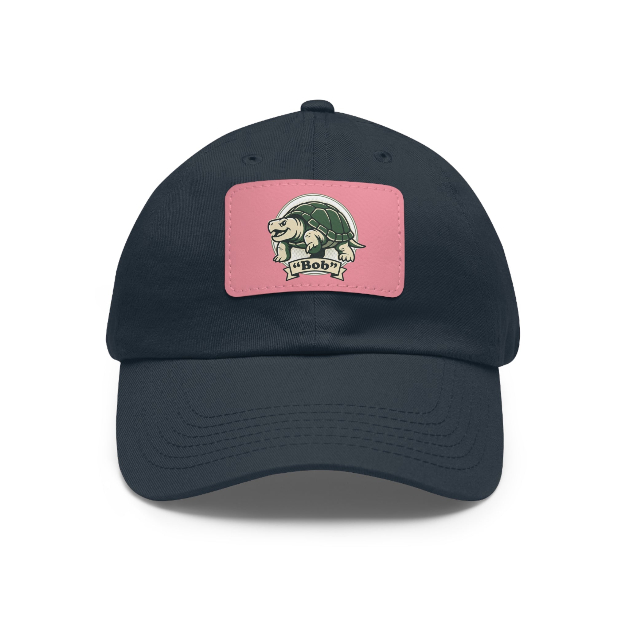 Turtle Logo Dad Hat with Leather Patch — Vintage Coastal Outdoors Cap
