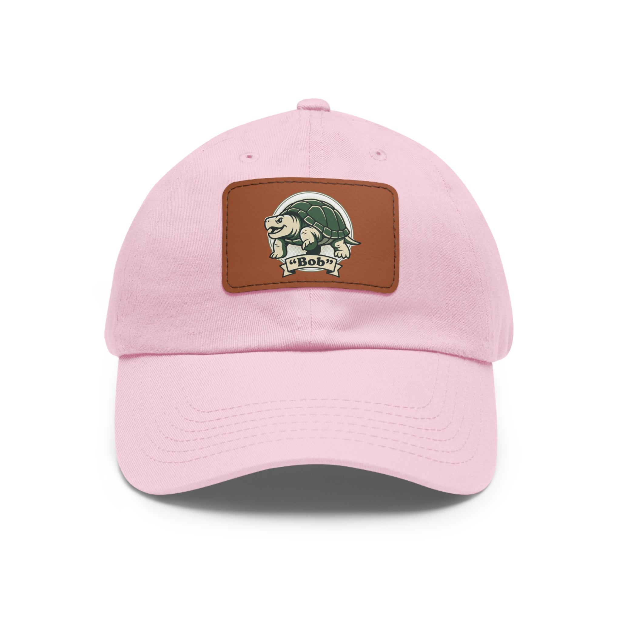 Turtle Logo Dad Hat with Leather Patch — Vintage Coastal Outdoors Cap
