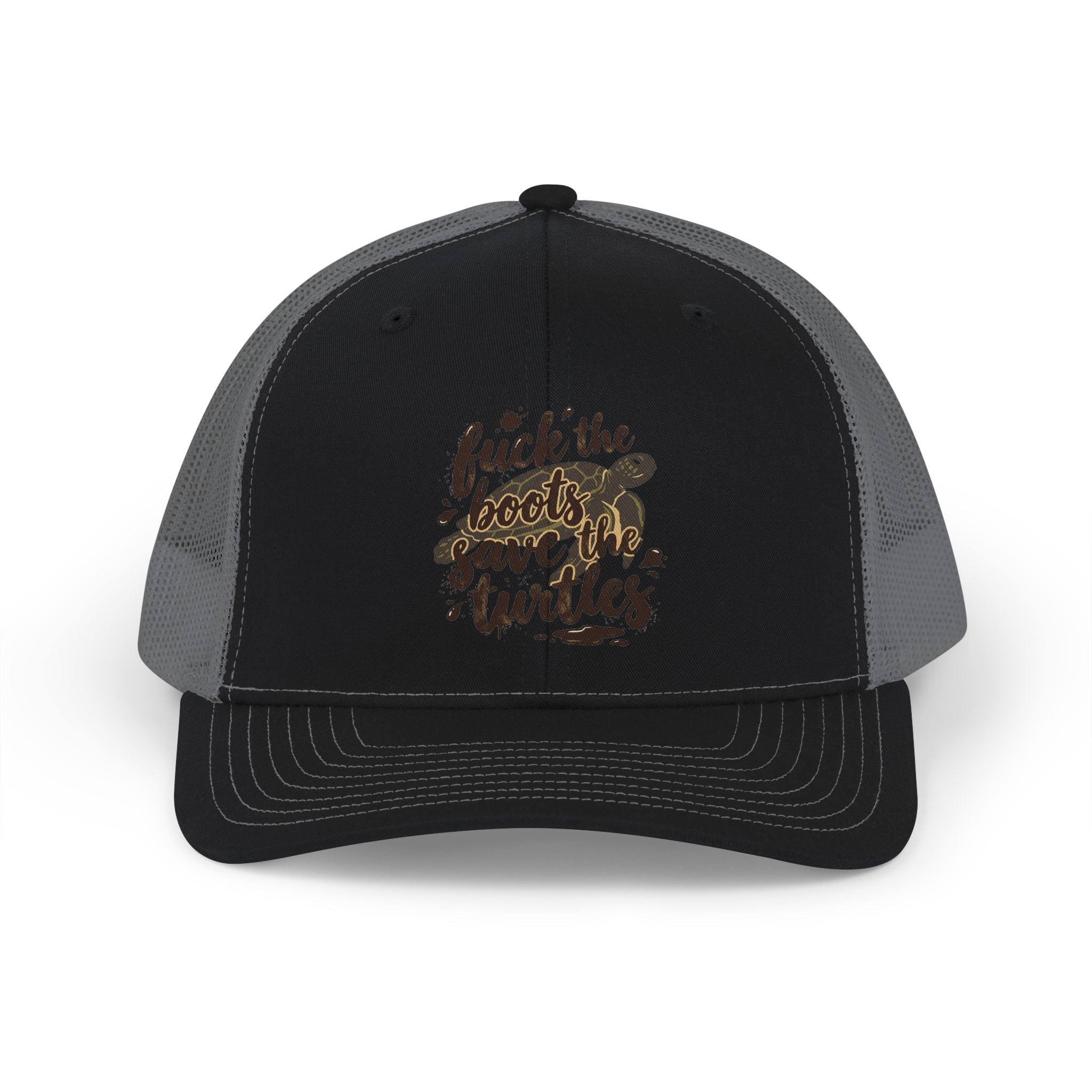 Trucker Cap — “Save the Turtles” Camo Graphic Snapback