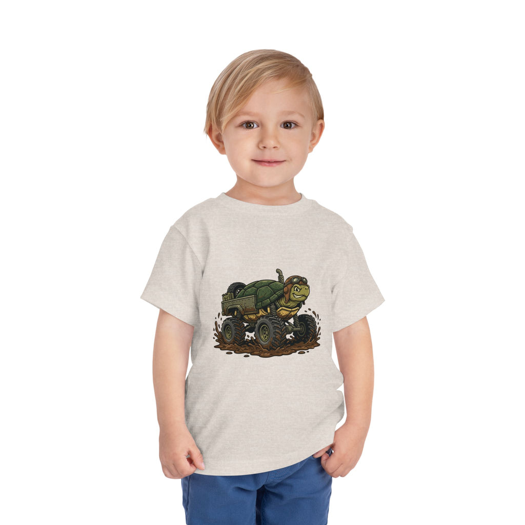Toddler Tee — 'Turtle Man Mud King' Mud Truck Graphic