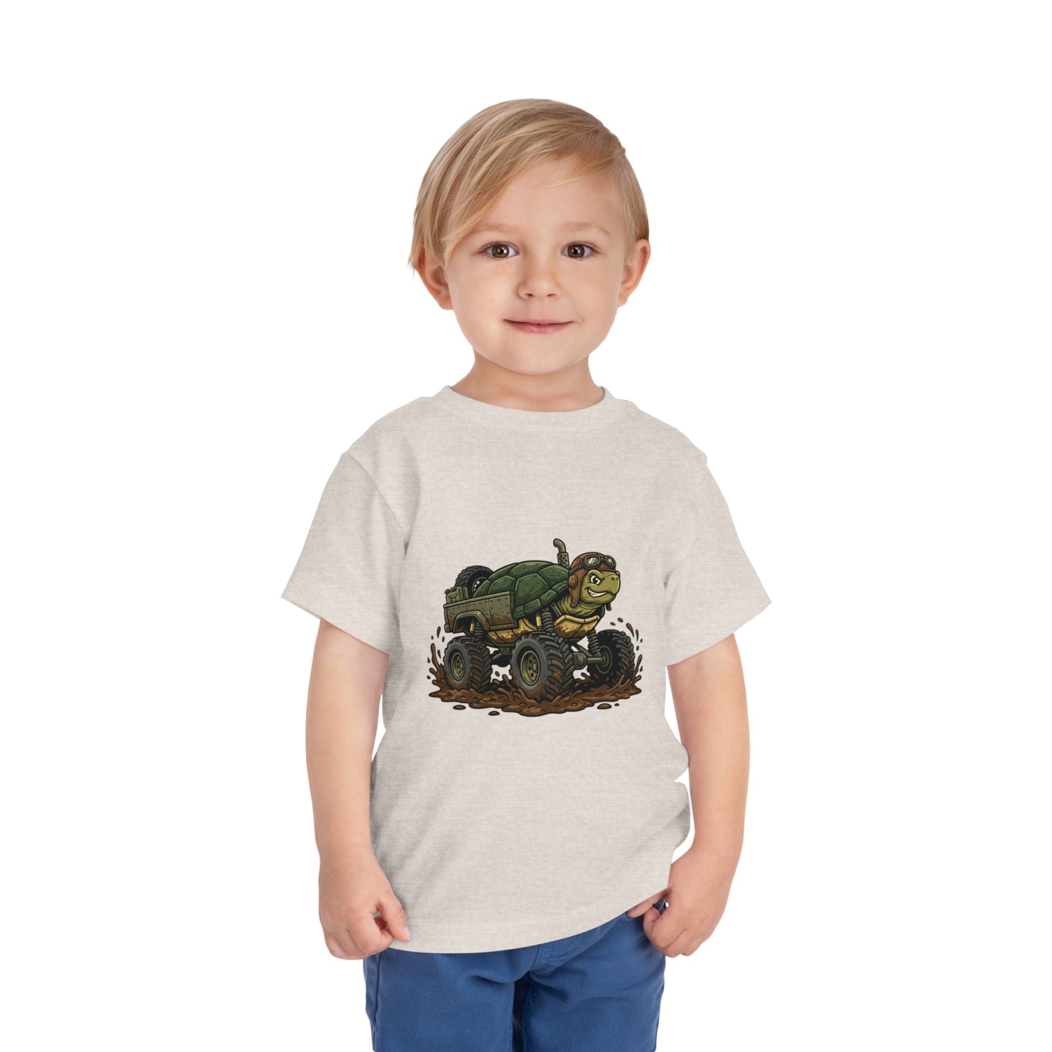 Toddler Tee — 'Turtle Man Mud King' Mud Truck Graphic