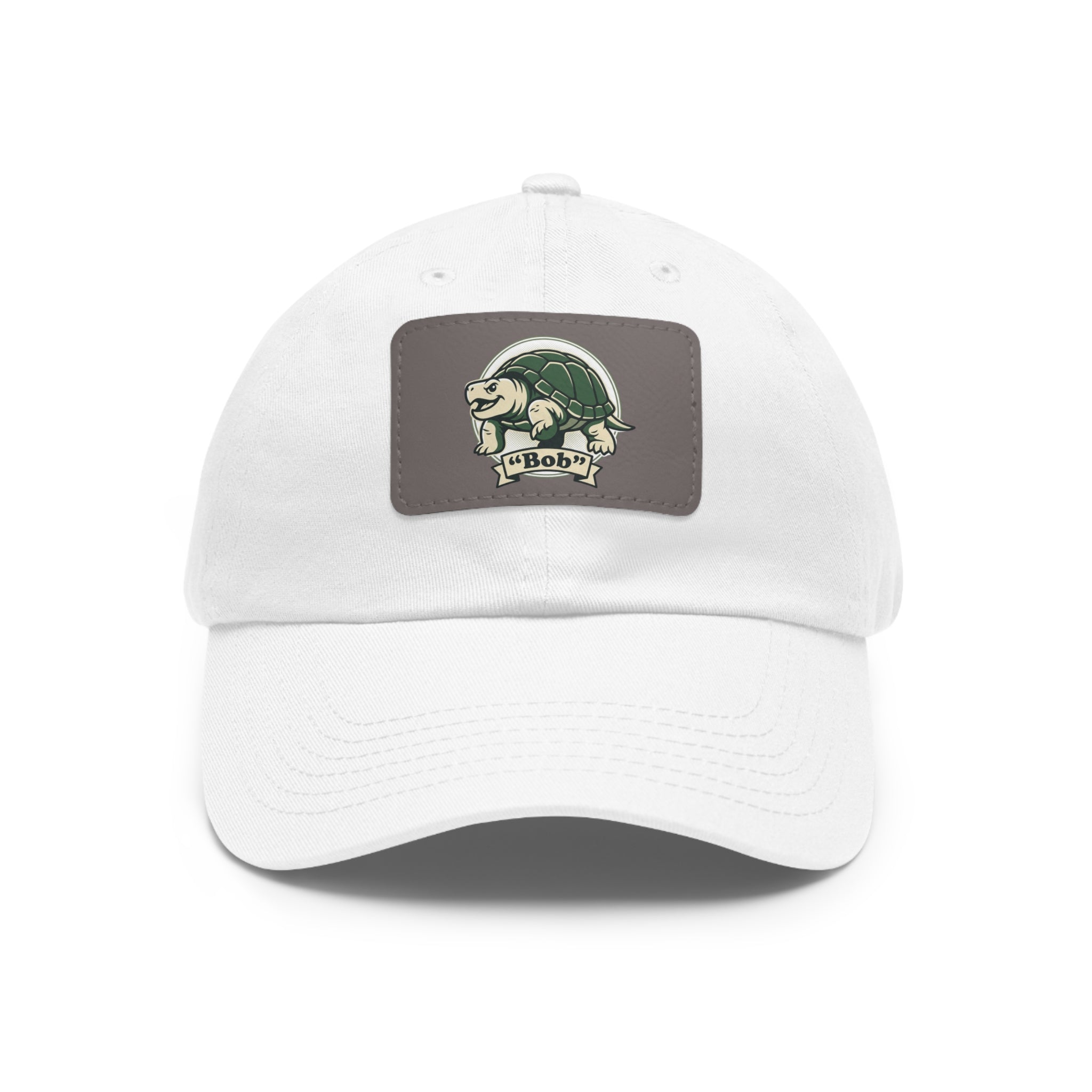 Turtle Logo Dad Hat with Leather Patch — Vintage Coastal Outdoors Cap