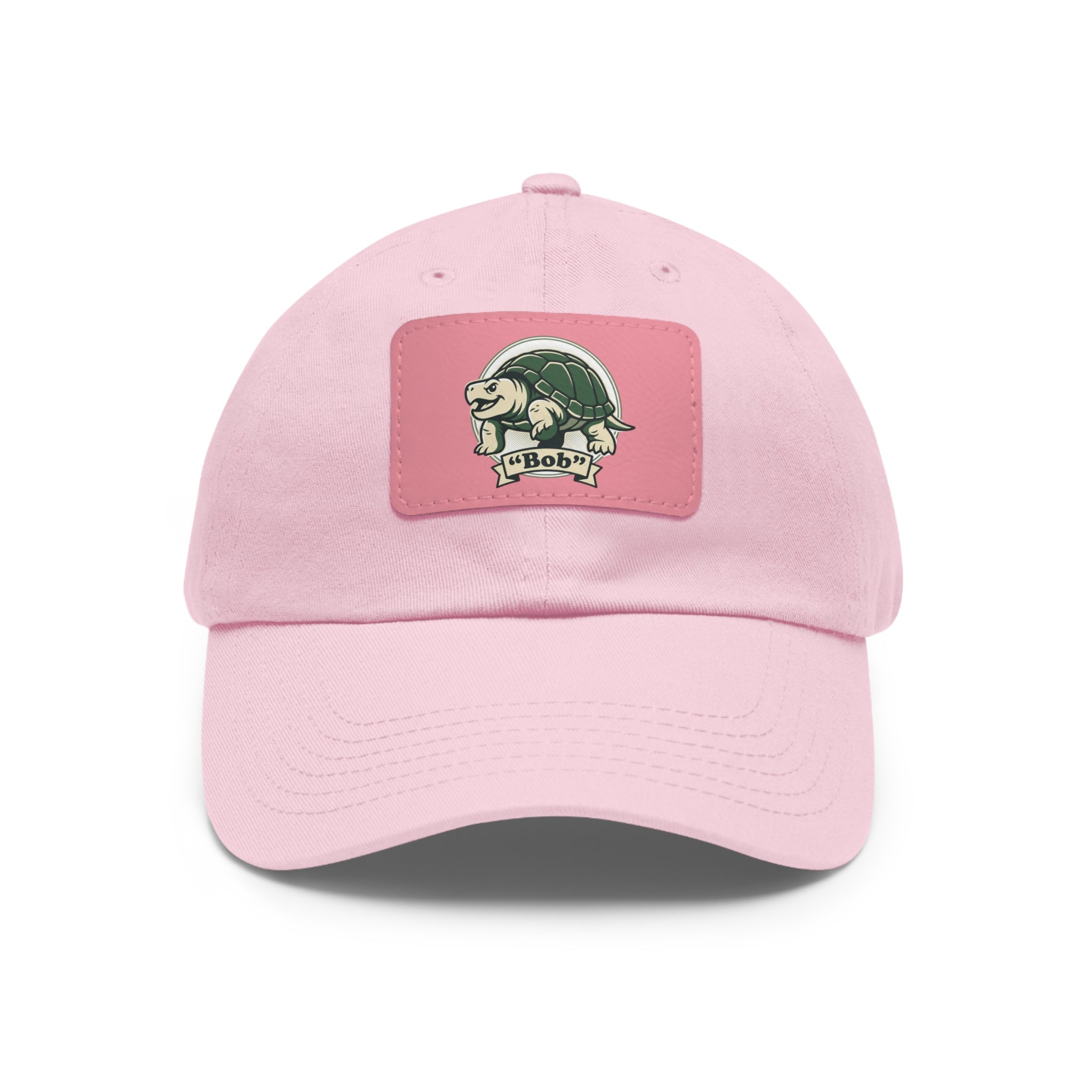 Turtle Logo Dad Hat with Leather Patch — Vintage Coastal Outdoors Cap