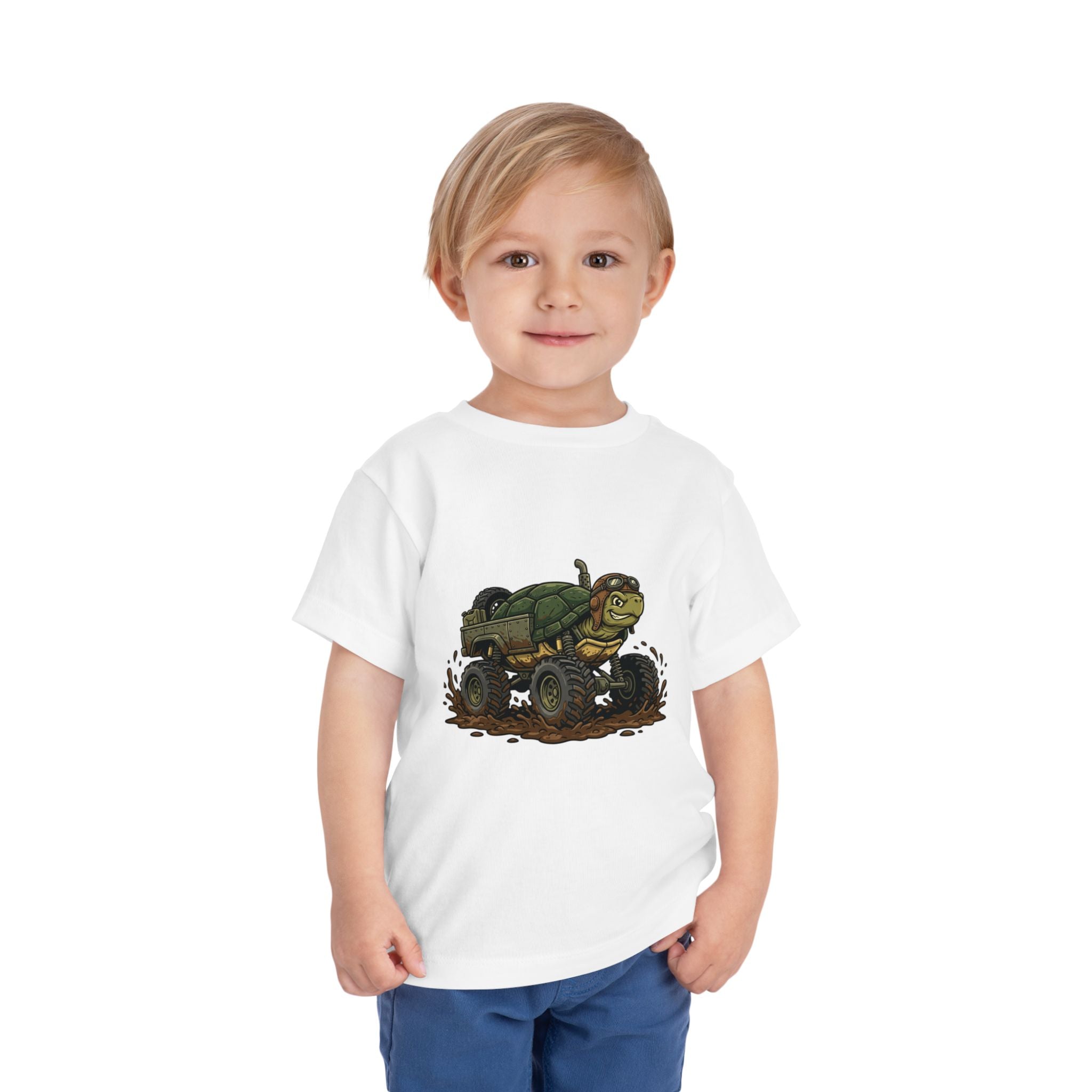 Toddler Tee — 'Turtle Man Mud King' Mud Truck Graphic