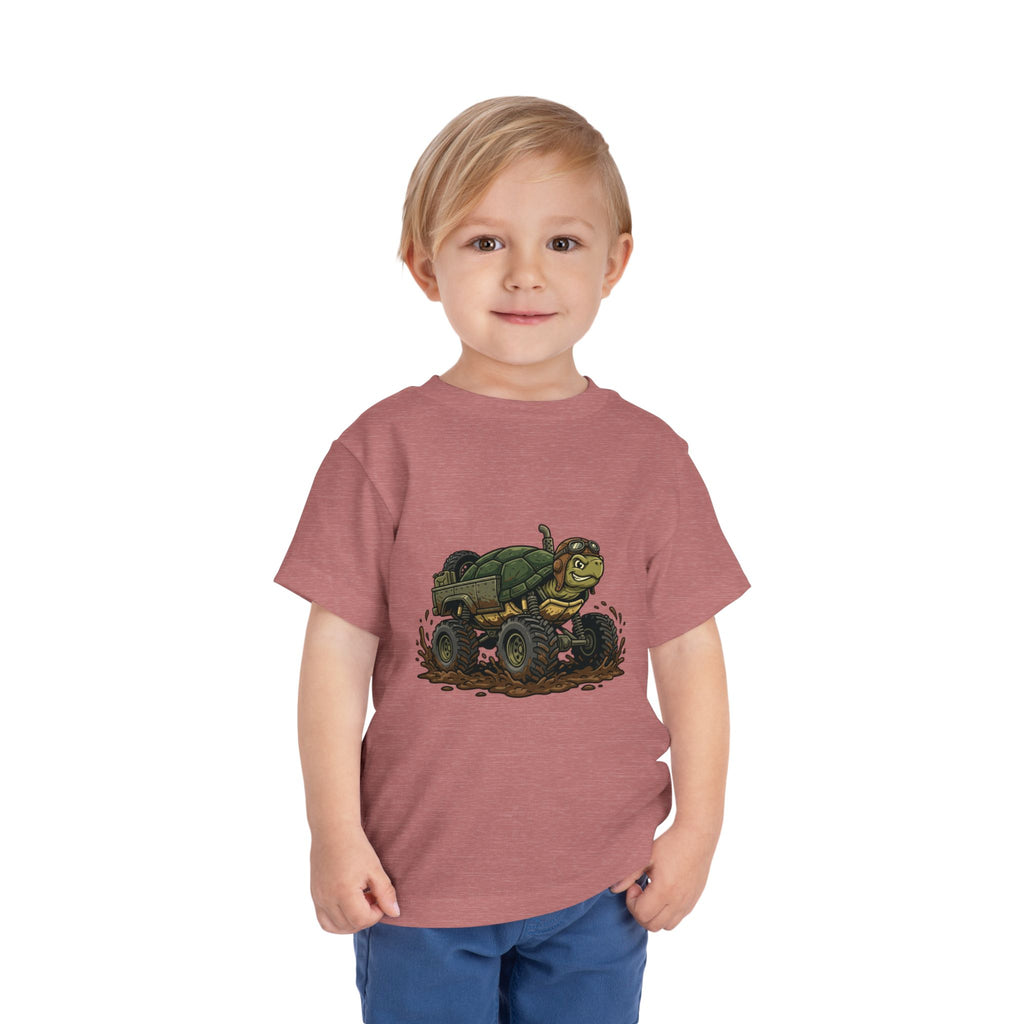 Toddler Tee — 'Turtle Man Mud King' Mud Truck Graphic