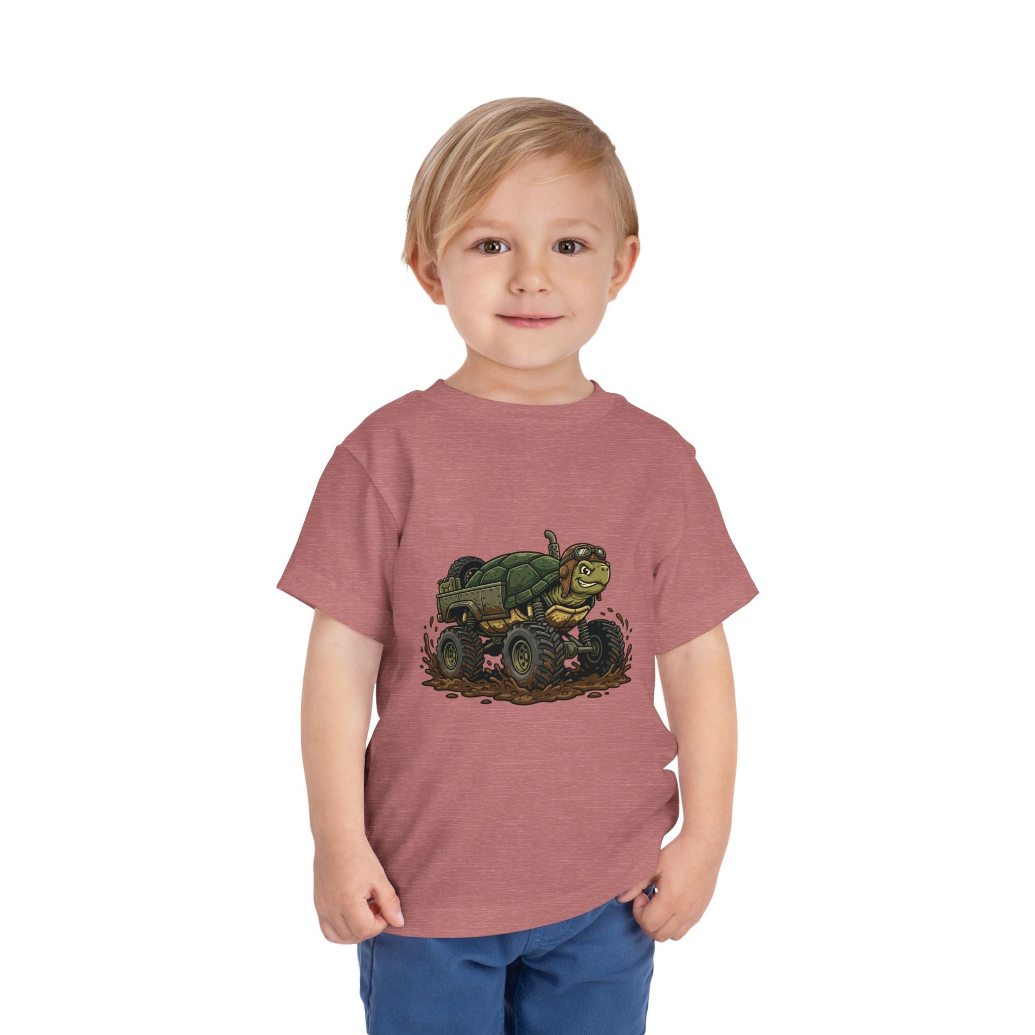 Toddler Tee — 'Turtle Man Mud King' Mud Truck Graphic