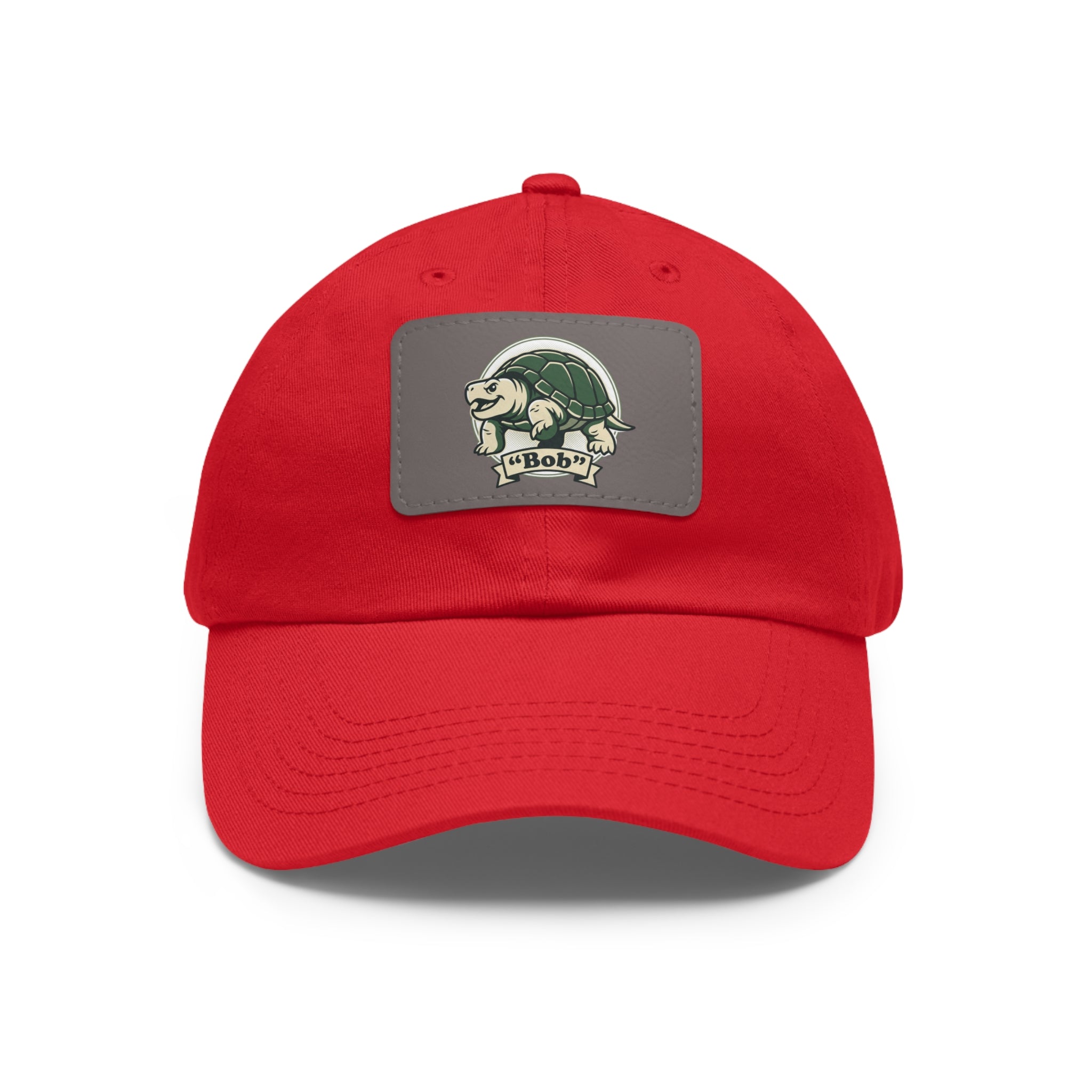 Turtle Logo Dad Hat with Leather Patch — Vintage Coastal Outdoors Cap