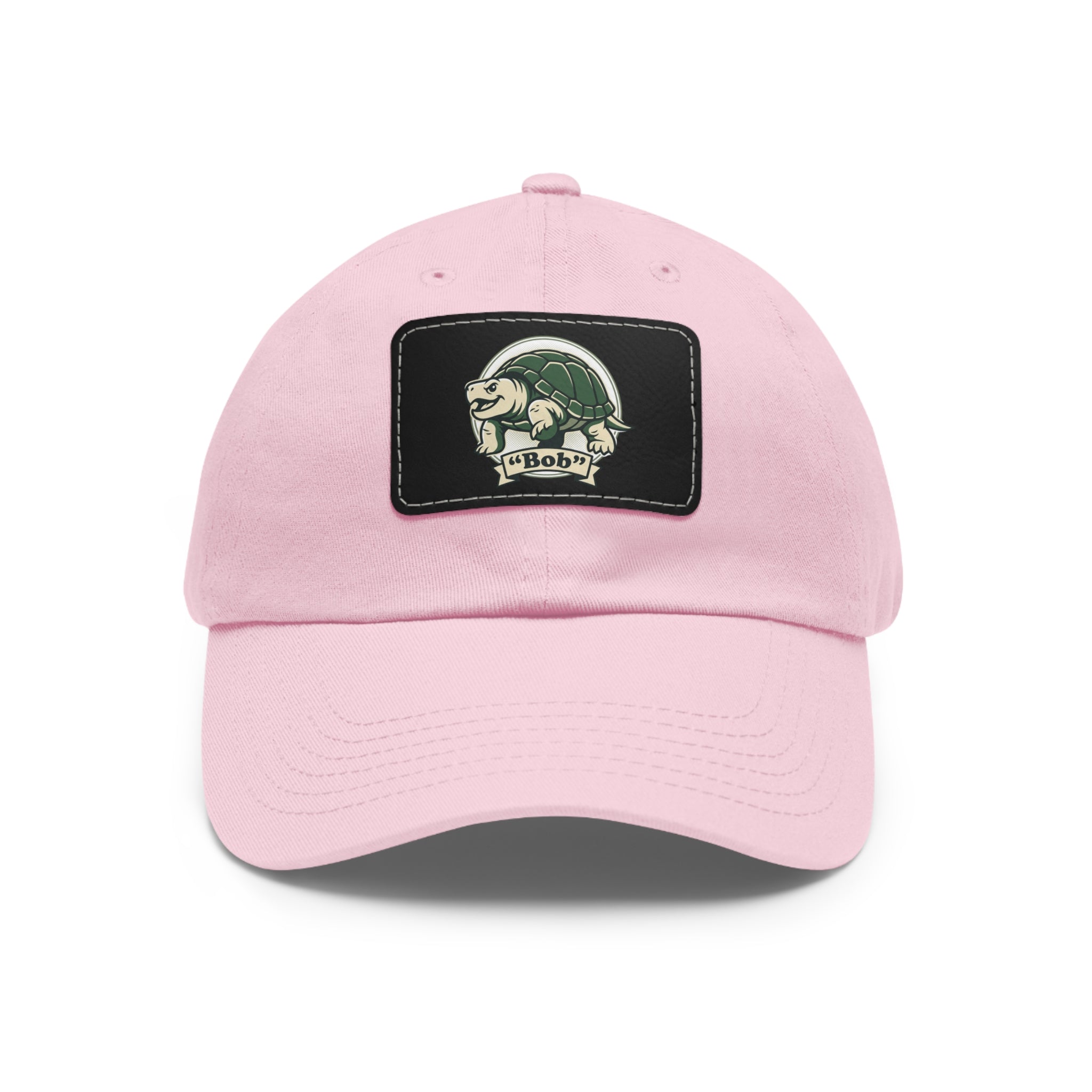Turtle Logo Dad Hat with Leather Patch — Vintage Coastal Outdoors Cap