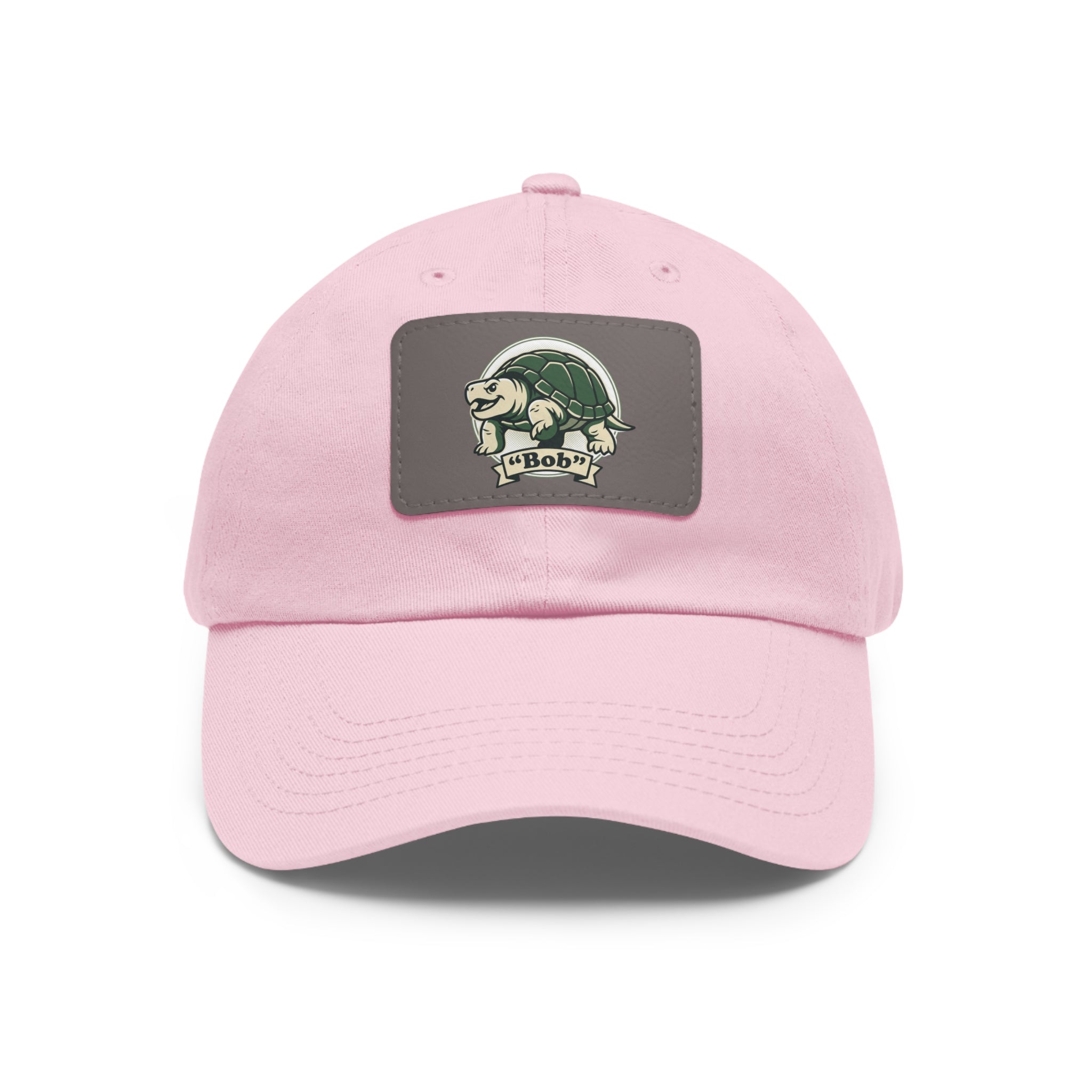 Turtle Logo Dad Hat with Leather Patch — Vintage Coastal Outdoors Cap