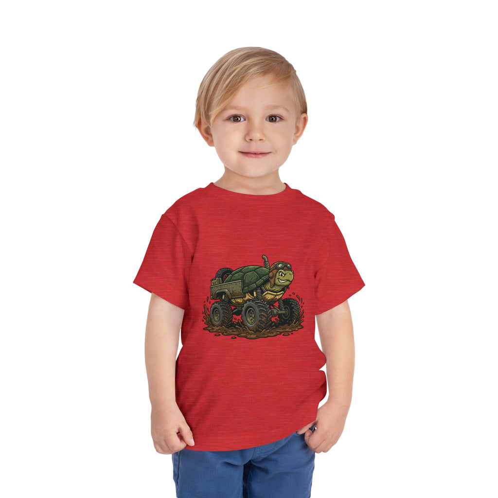 Toddler Tee — 'Turtle Man Mud King' Mud Truck Graphic