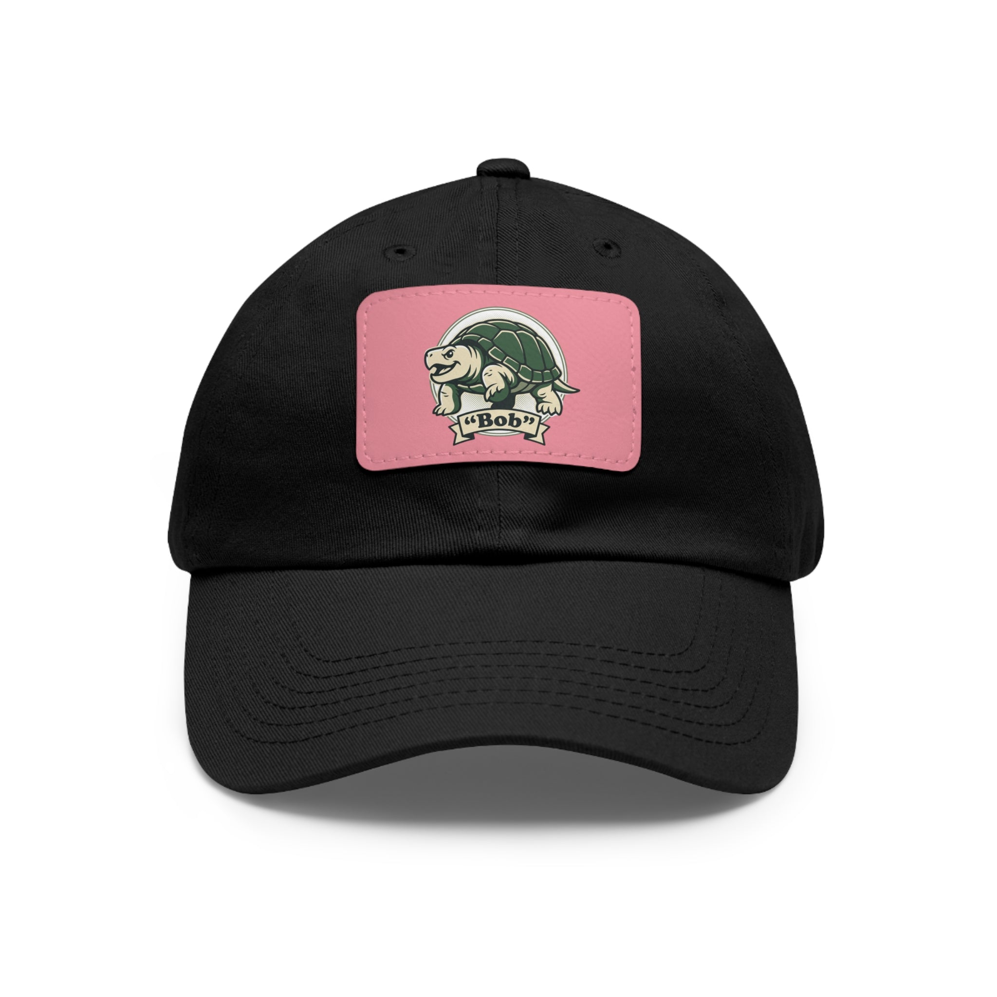 Turtle Logo Dad Hat with Leather Patch — Vintage Coastal Outdoors Cap