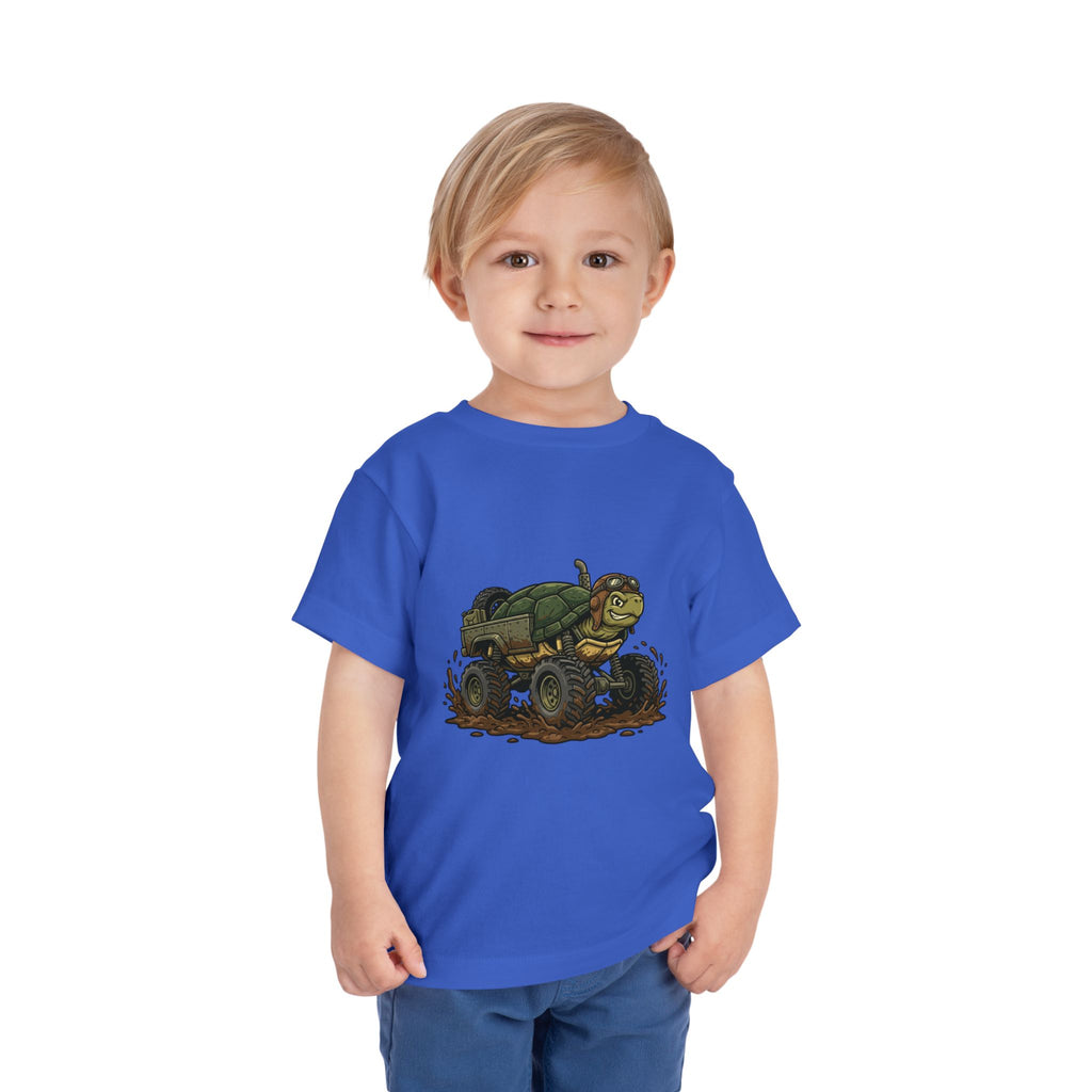 Toddler Tee — 'Turtle Man Mud King' Mud Truck Graphic