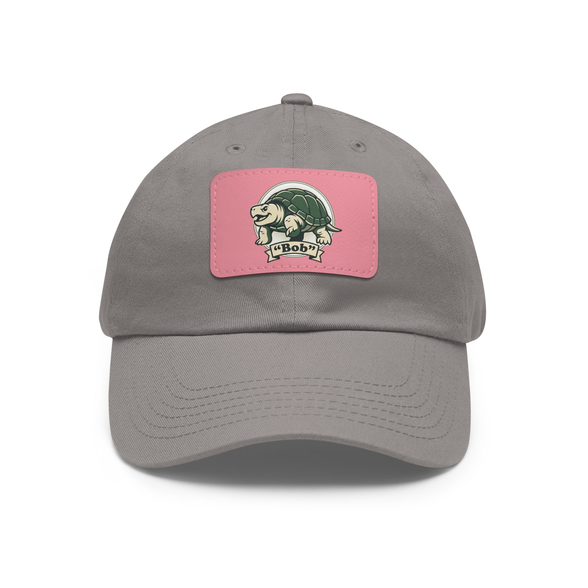 Turtle Logo Dad Hat with Leather Patch — Vintage Coastal Outdoors Cap