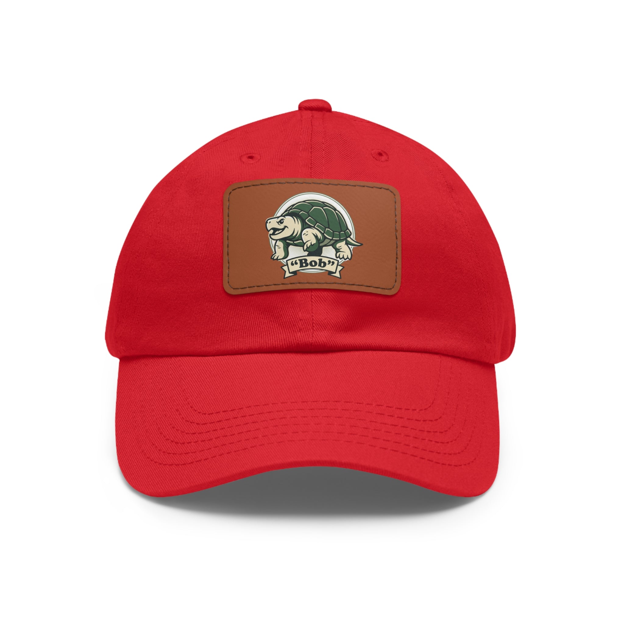 Turtle Logo Dad Hat with Leather Patch — Vintage Coastal Outdoors Cap
