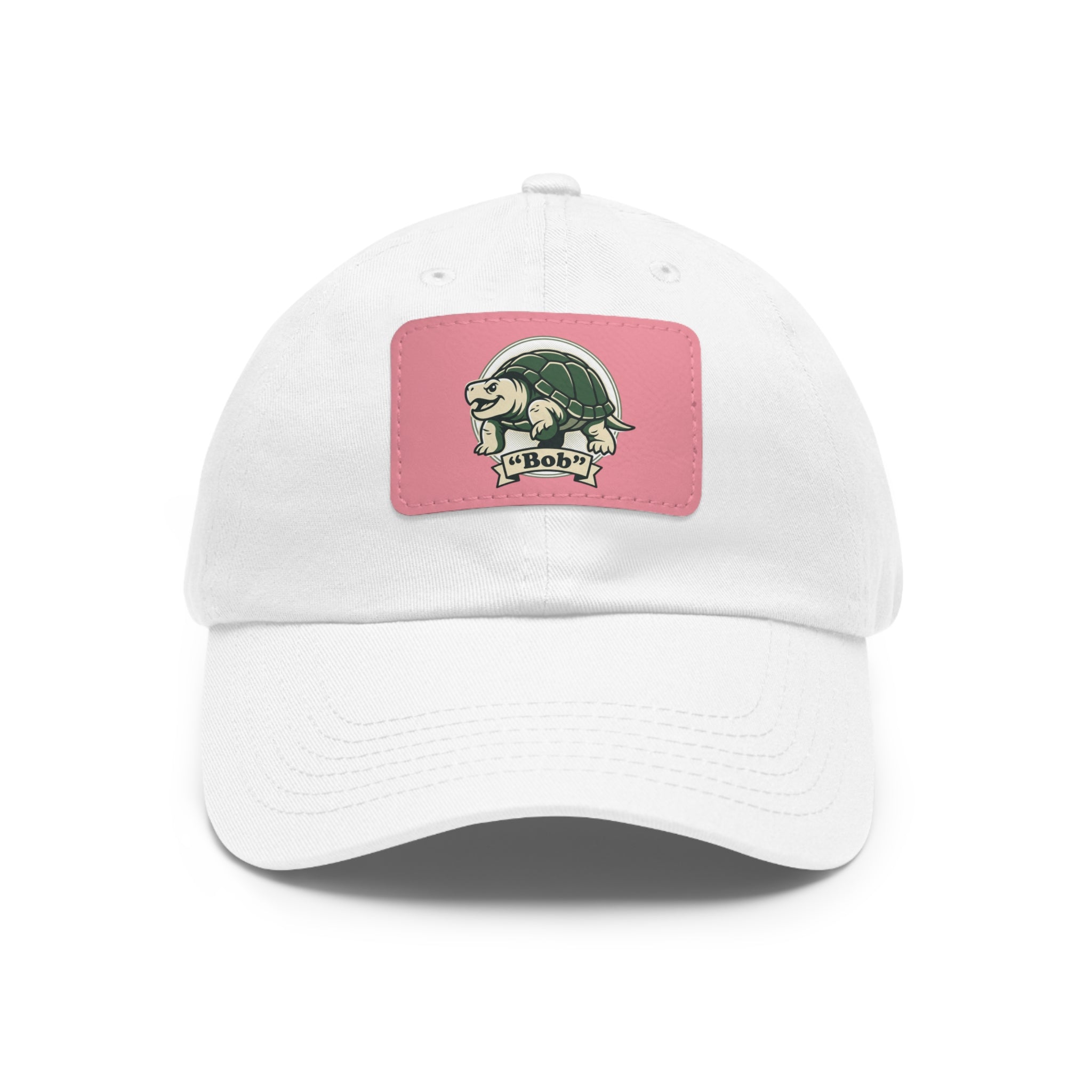 Turtle Logo Dad Hat with Leather Patch — Vintage Coastal Outdoors Cap