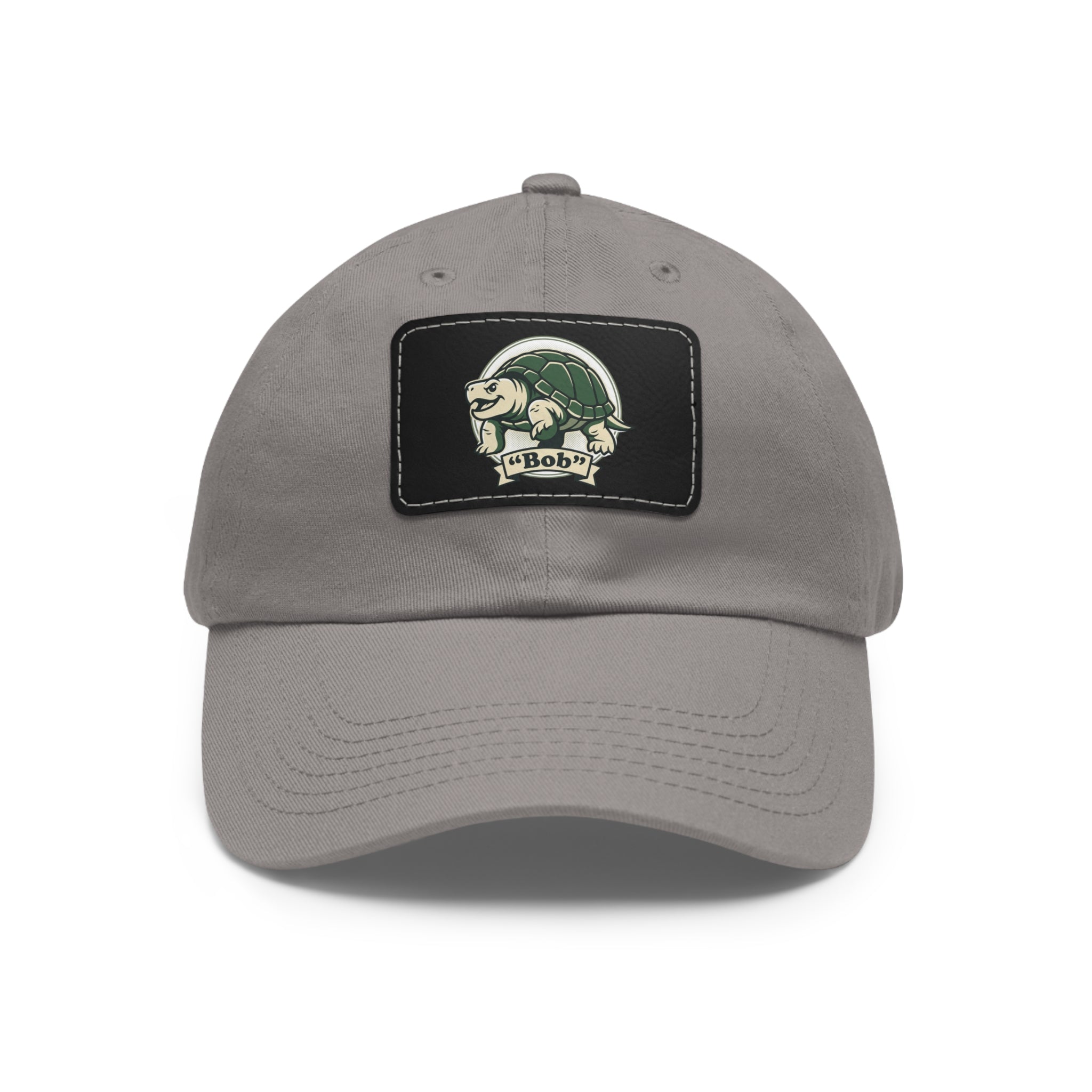 Turtle Logo Dad Hat with Leather Patch — Vintage Coastal Outdoors Cap