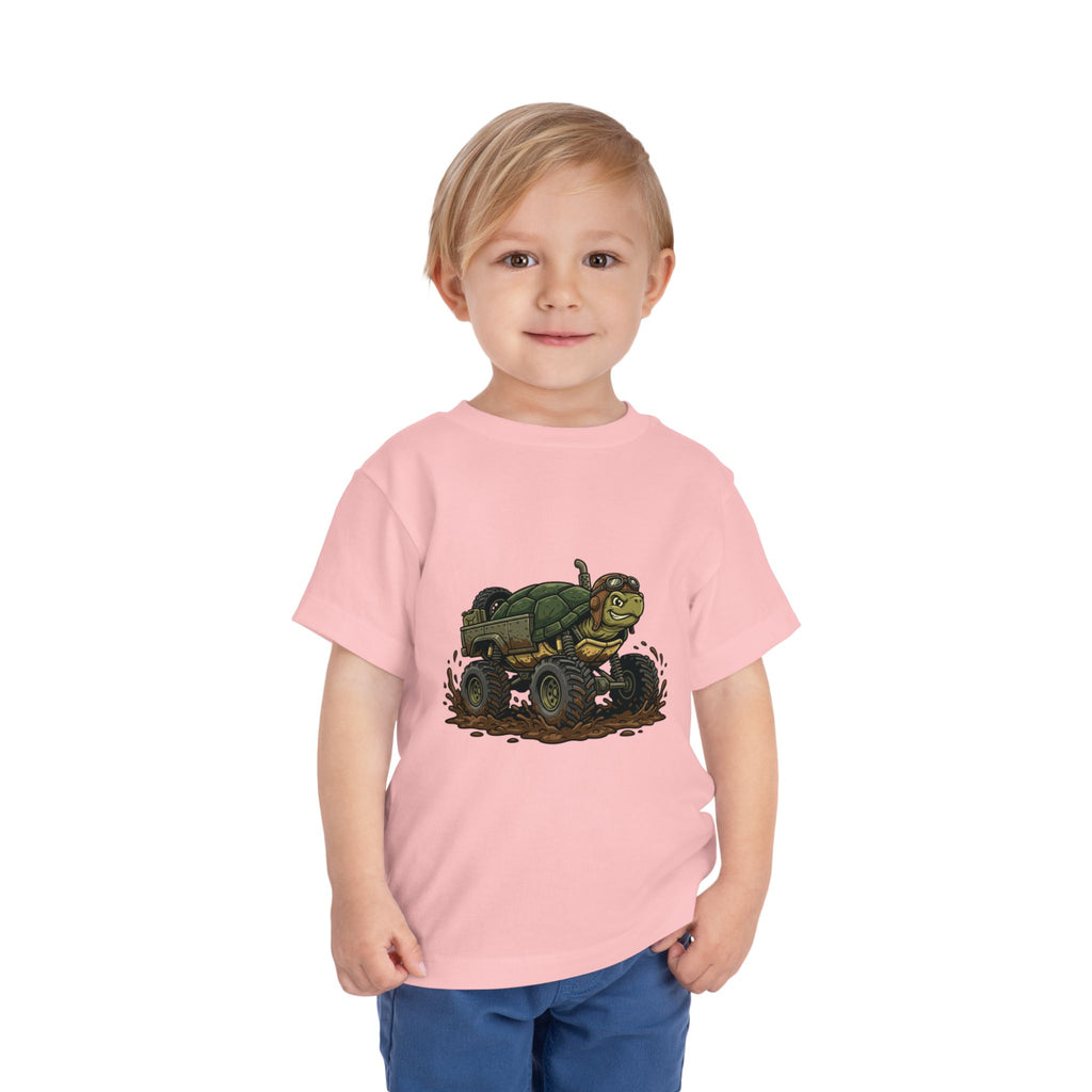 Toddler Tee — 'Turtle Man Mud King' Mud Truck Graphic