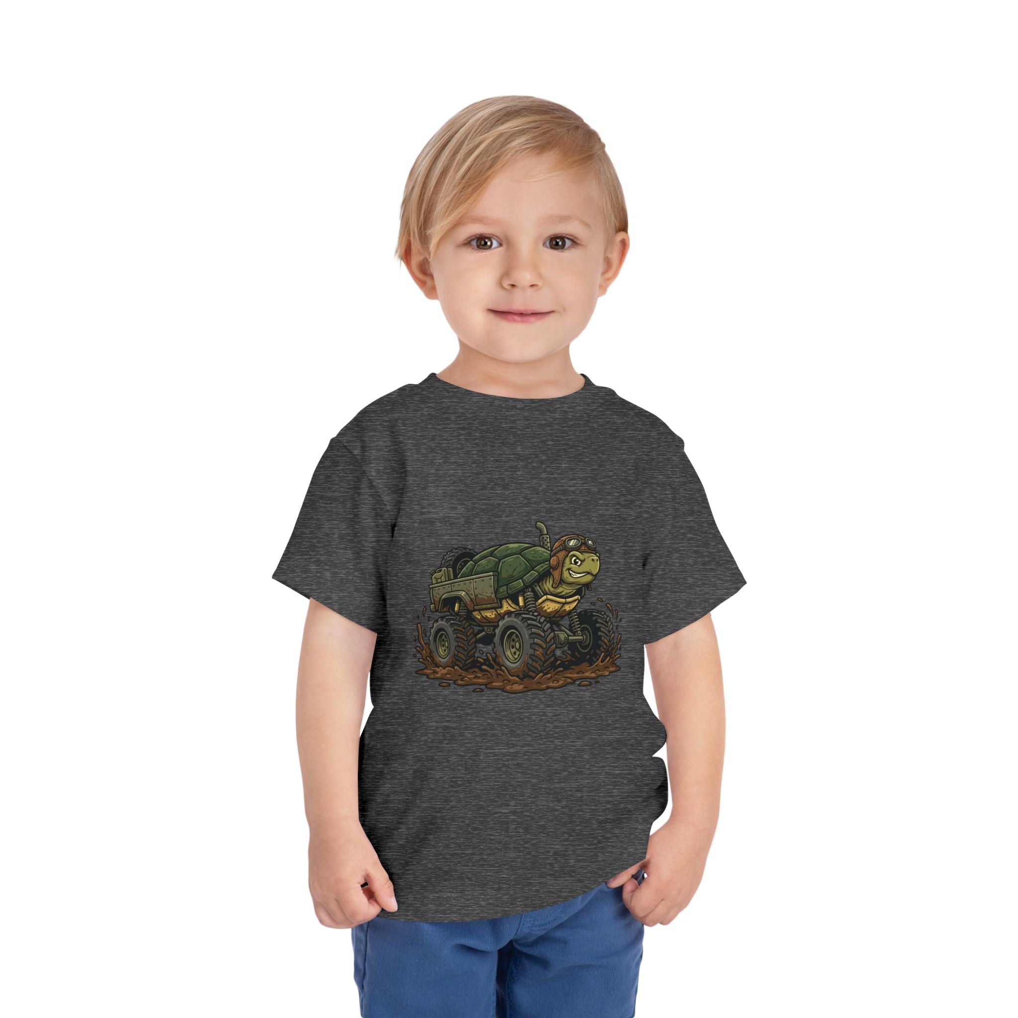 Toddler Tee — 'Turtle Man Mud King' Mud Truck Graphic