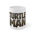 Turtle Man Coffee Mug – Rustic Mud-Splatter Graphic 11oz Ceramic