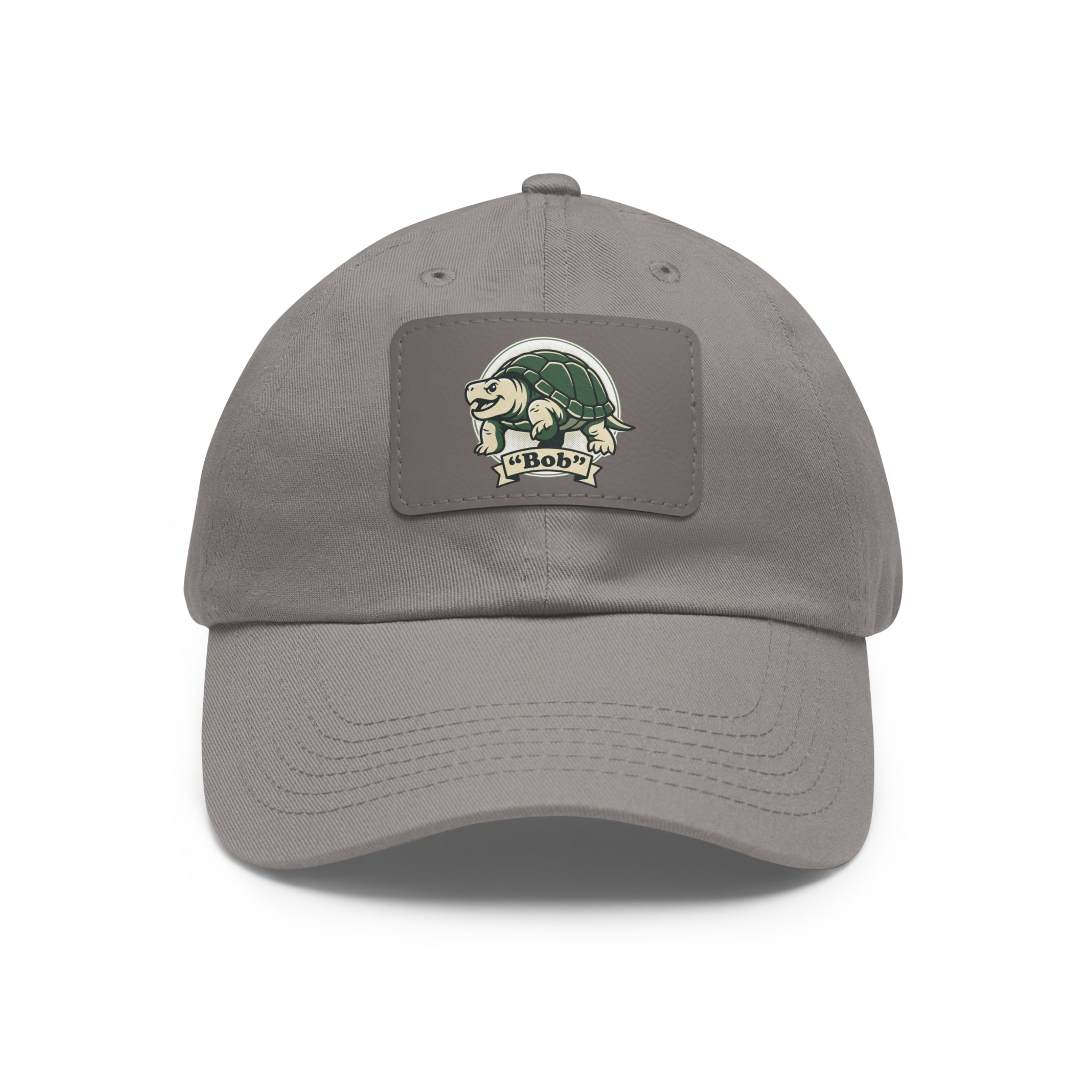 Turtle Logo Dad Hat with Leather Patch — Vintage Coastal Outdoors Cap