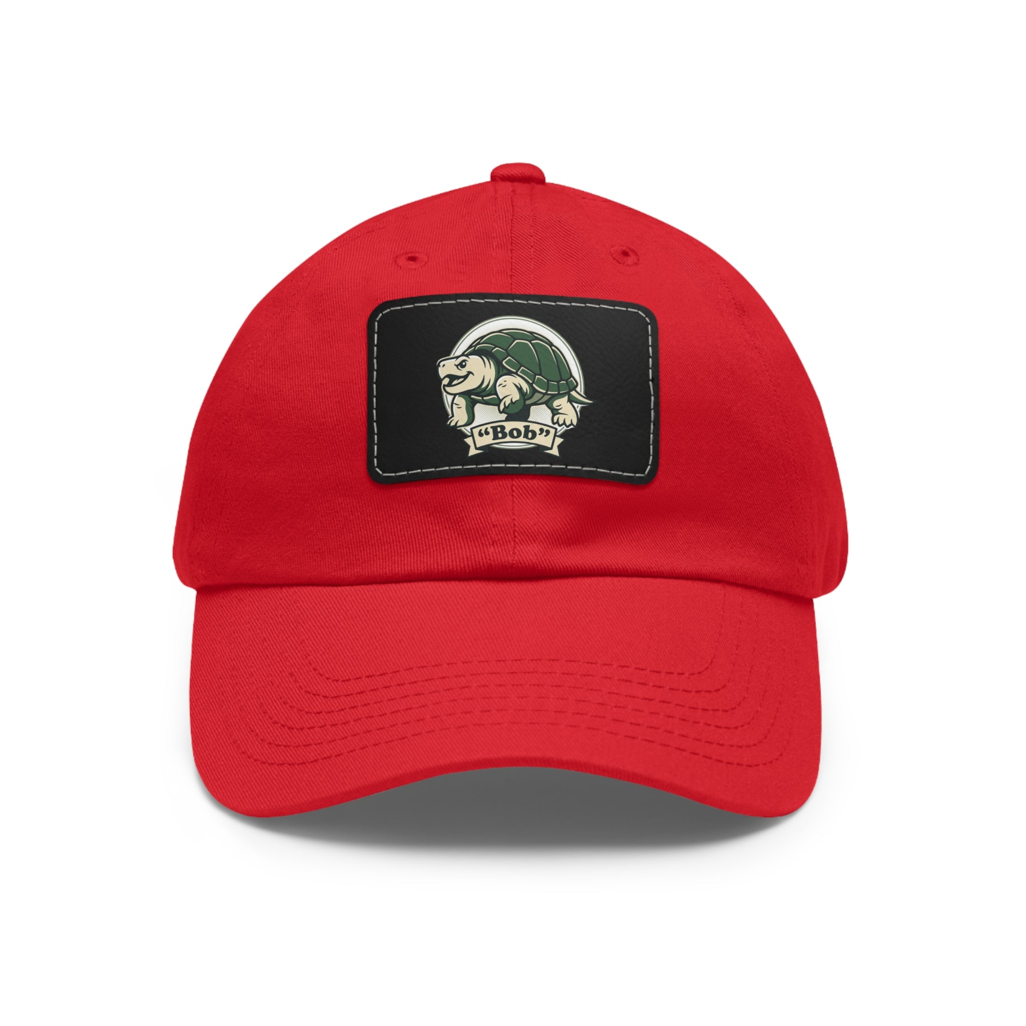 Turtle Logo Dad Hat with Leather Patch — Vintage Coastal Outdoors Cap