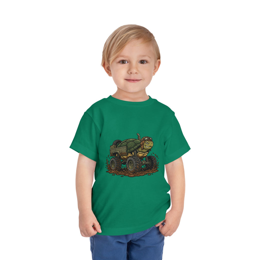 Toddler Tee — 'Turtle Man Mud King' Mud Truck Graphic