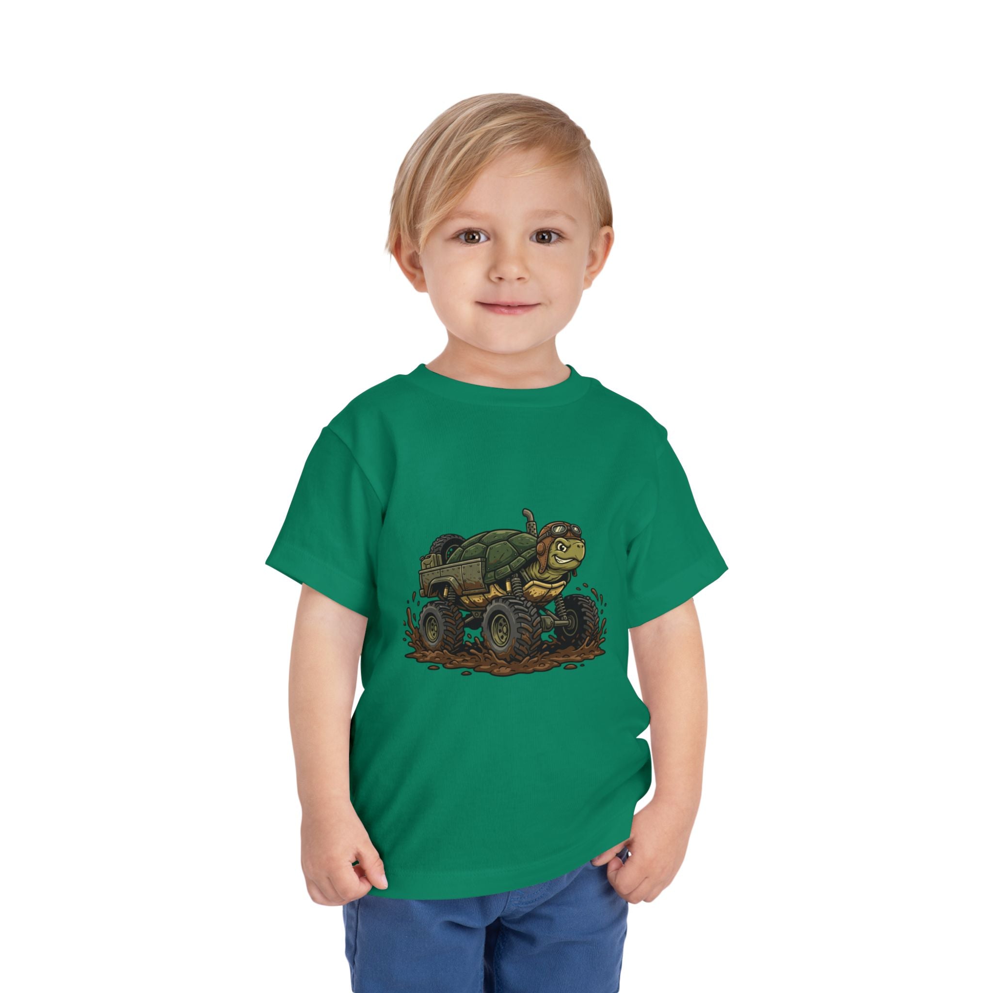 Toddler Tee — 'Turtle Man Mud King' Mud Truck Graphic