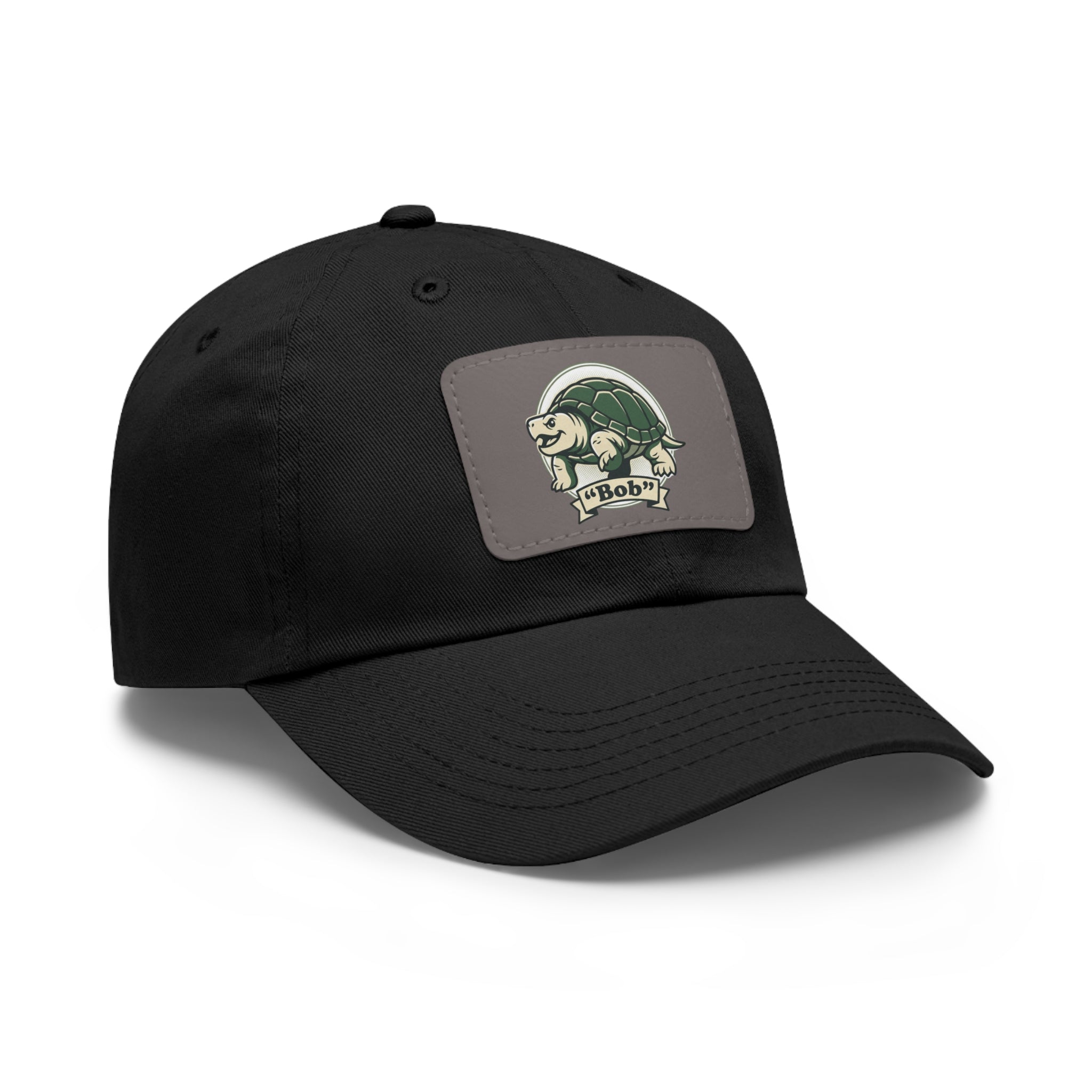 Turtle Logo Dad Hat with Leather Patch — Vintage Coastal Outdoors Cap