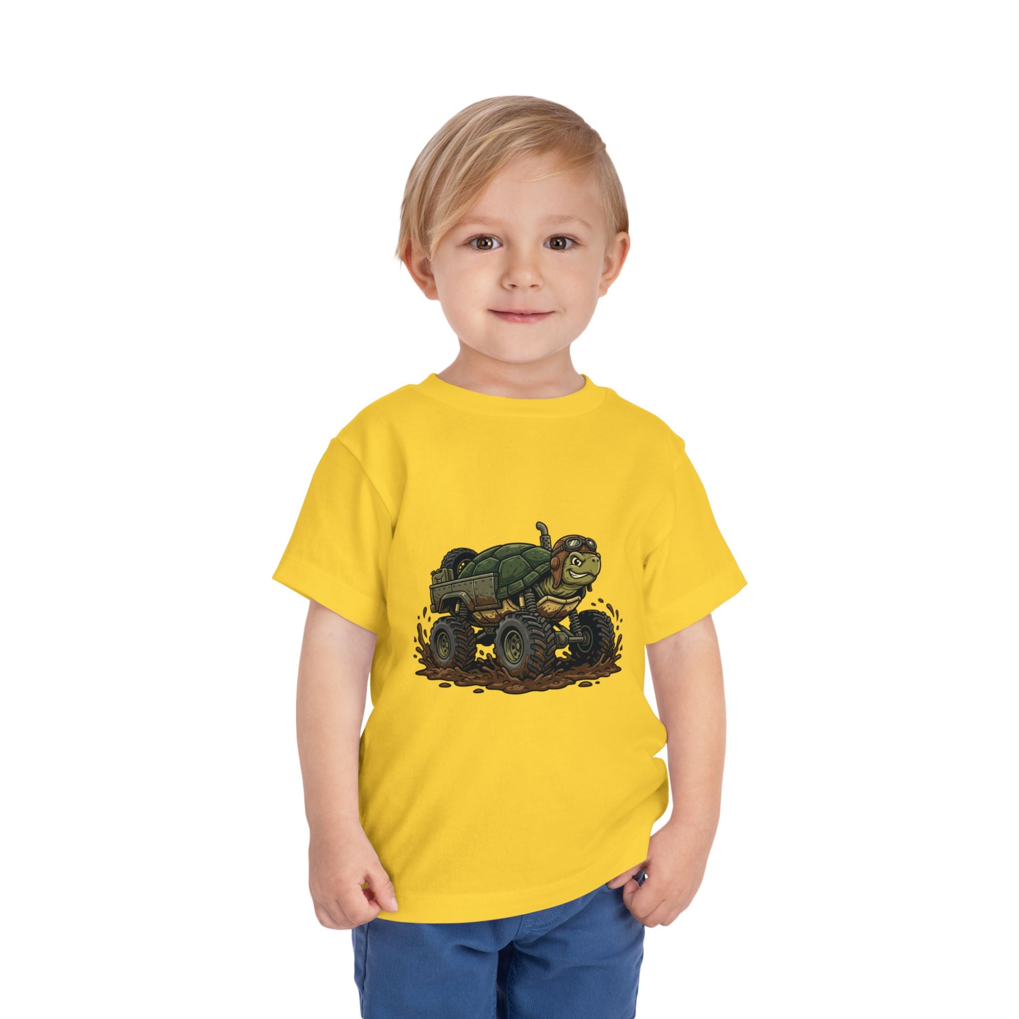 Toddler Tee — 'Turtle Man Mud King' Mud Truck Graphic