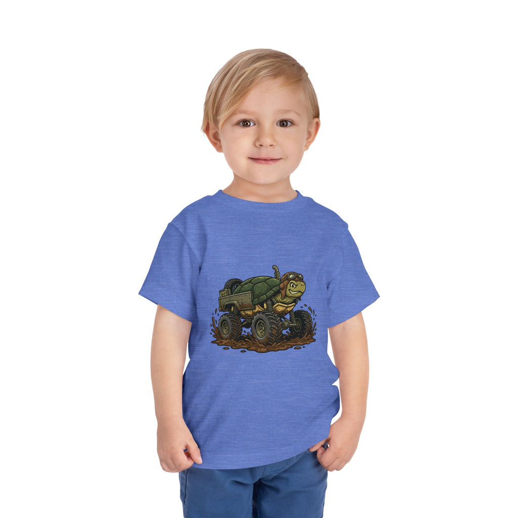Toddler Tee — 'Turtle Man Mud King' Mud Truck Graphic