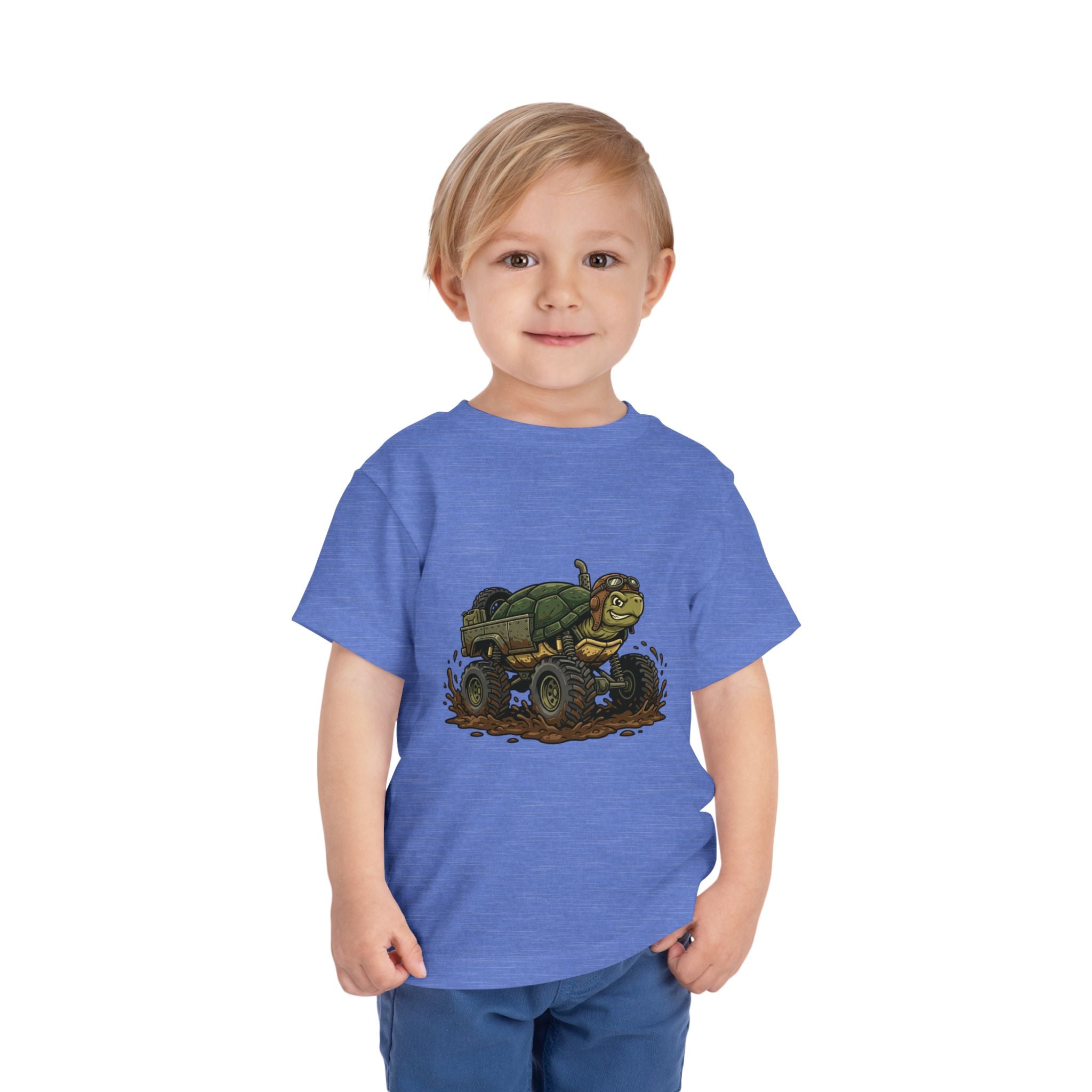Toddler Tee — 'Turtle Man Mud King' Mud Truck Graphic