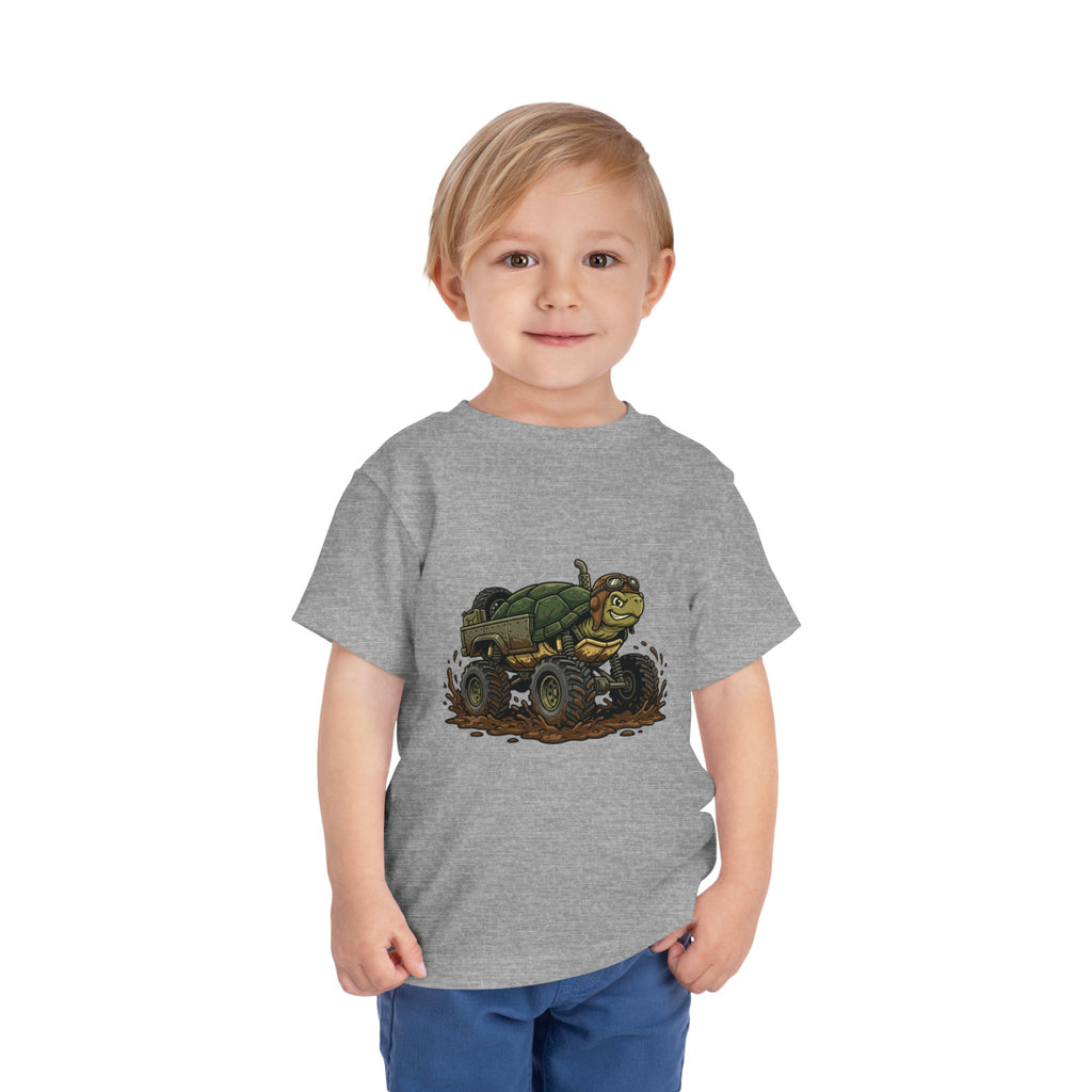 Toddler Tee — 'Turtle Man Mud King' Mud Truck Graphic