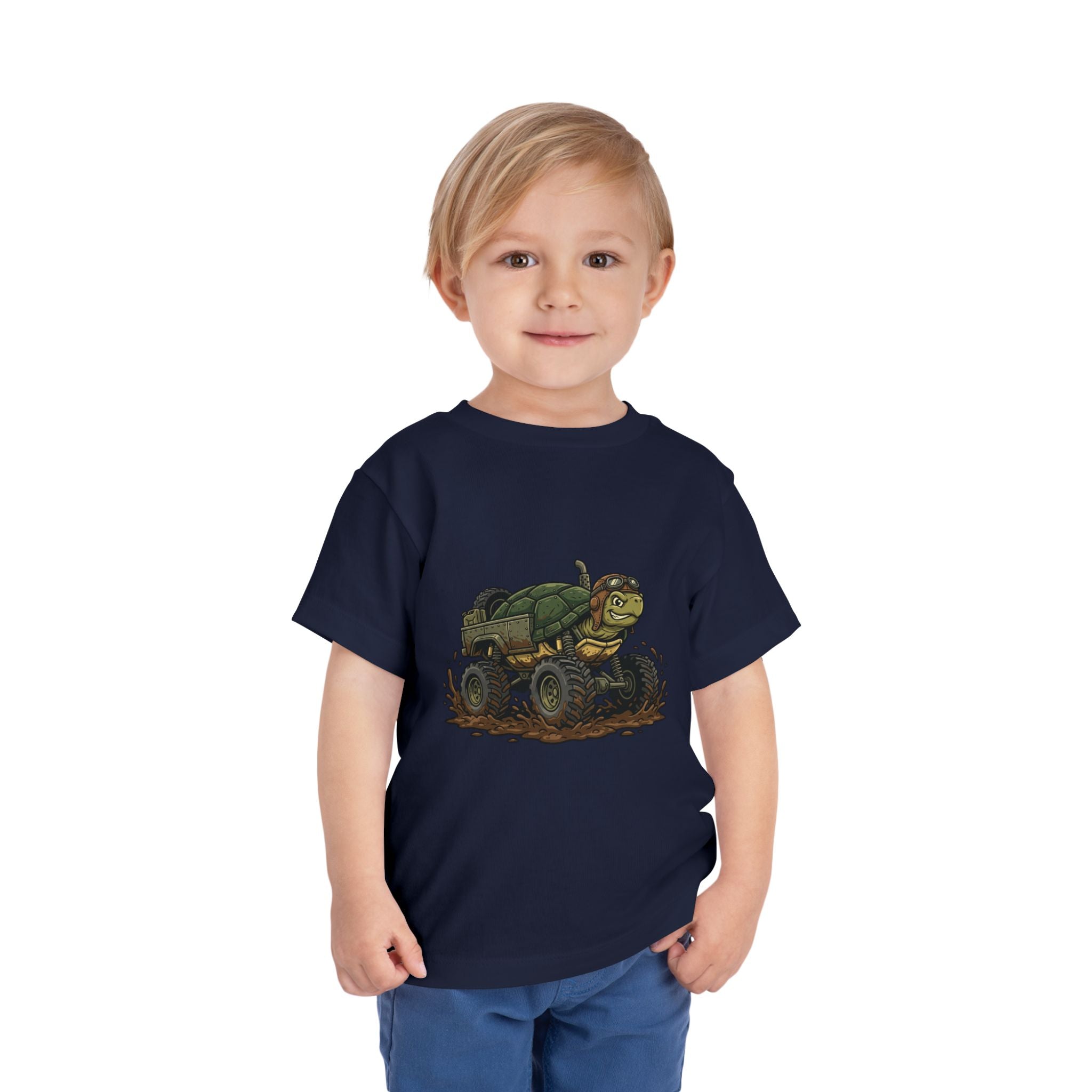 Toddler Tee — 'Turtle Man Mud King' Mud Truck Graphic